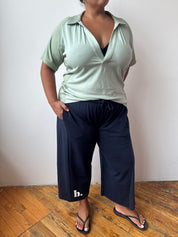 ABL ESTUDIO - Green V-Neck Polo (L-3X)