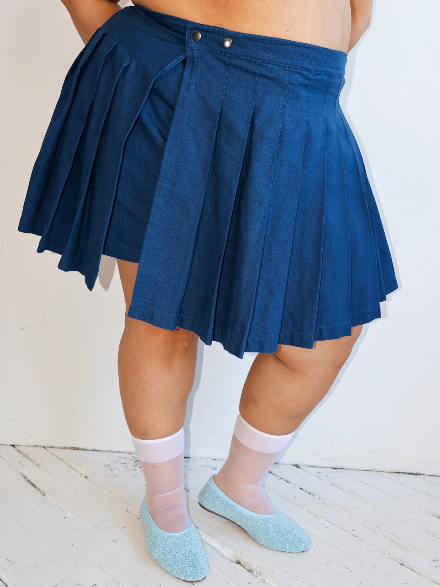 Noble - Navy Pleated Skort (XL-3X)