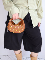 Dani Feris - Brown Gold Stud Bag