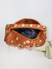 Dani Feris - Brown Gold Stud Bag