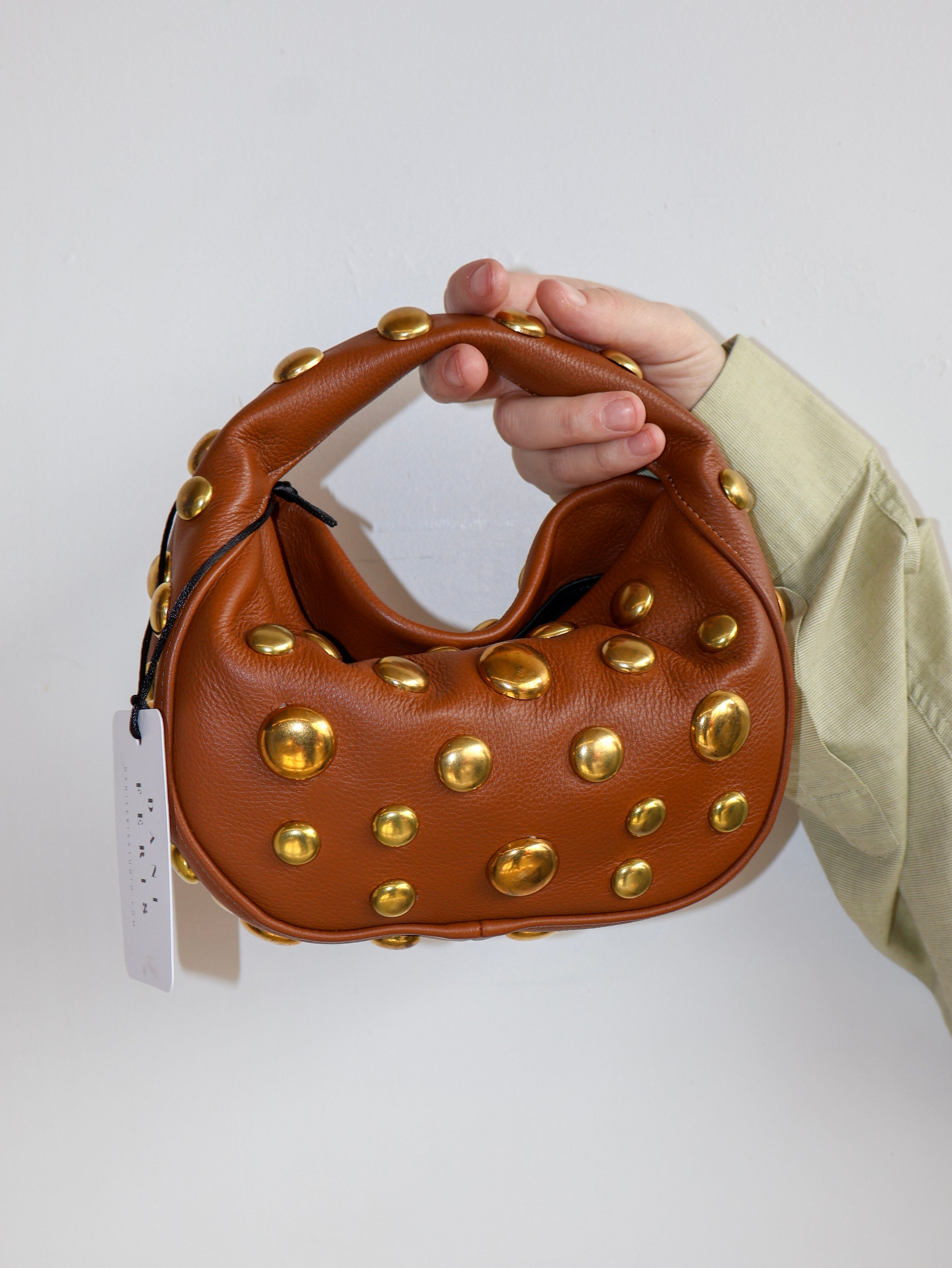 Dani Feris - Brown Gold Stud Bag