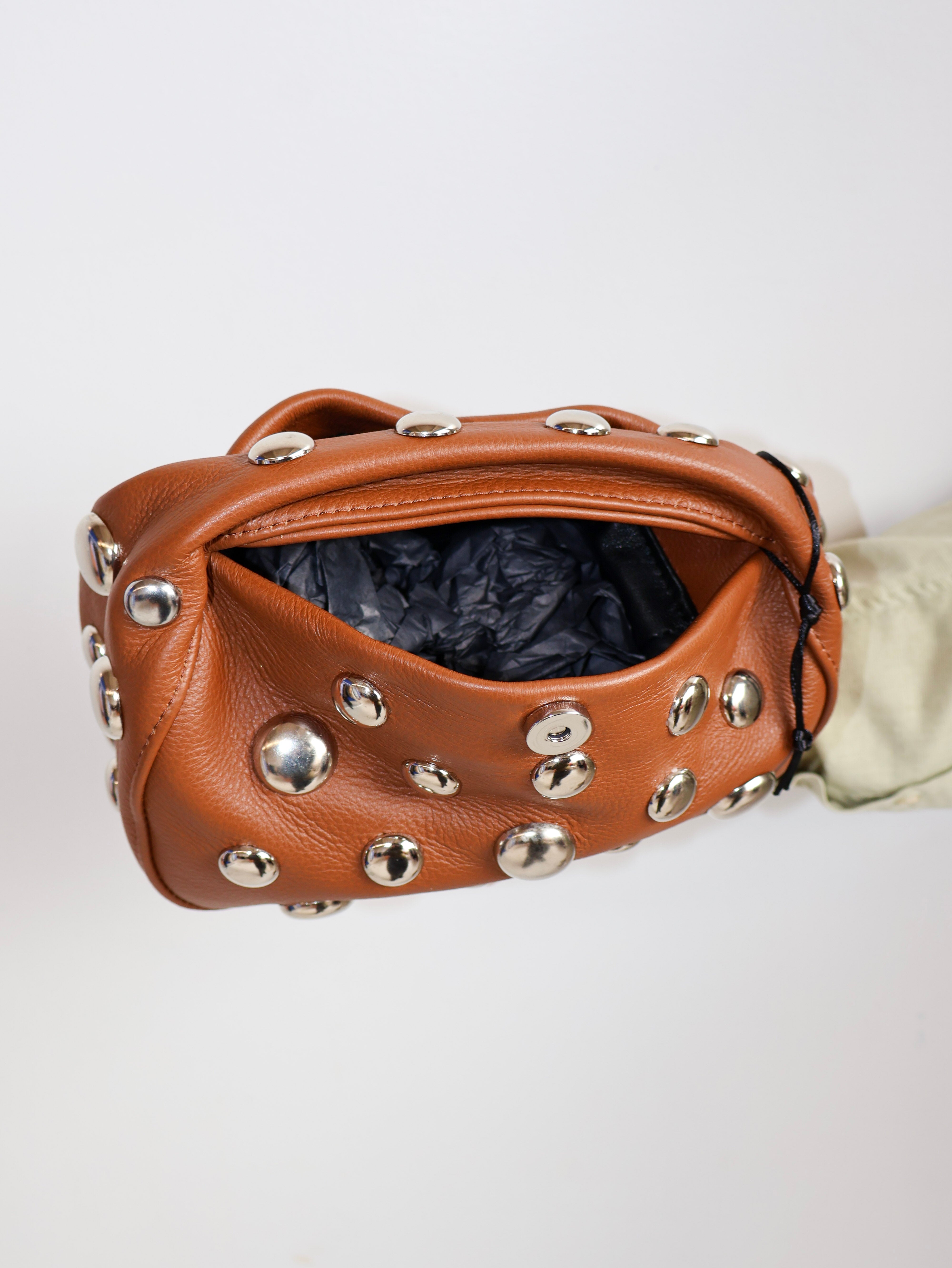 Dani Feris - Brown Silver Stud Bag
