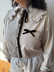 Grandpa's Shirts - Khaki Lily Shirt (2X)