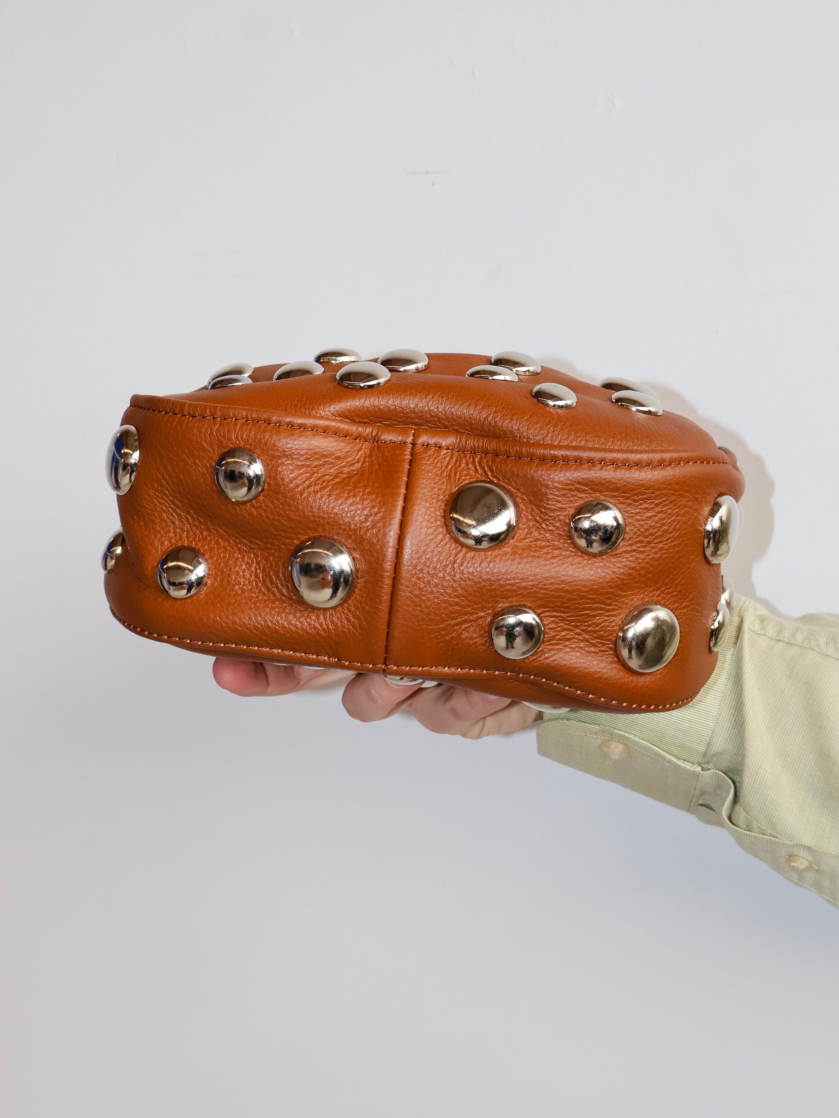 Dani Feris - Brown Silver Stud Bag