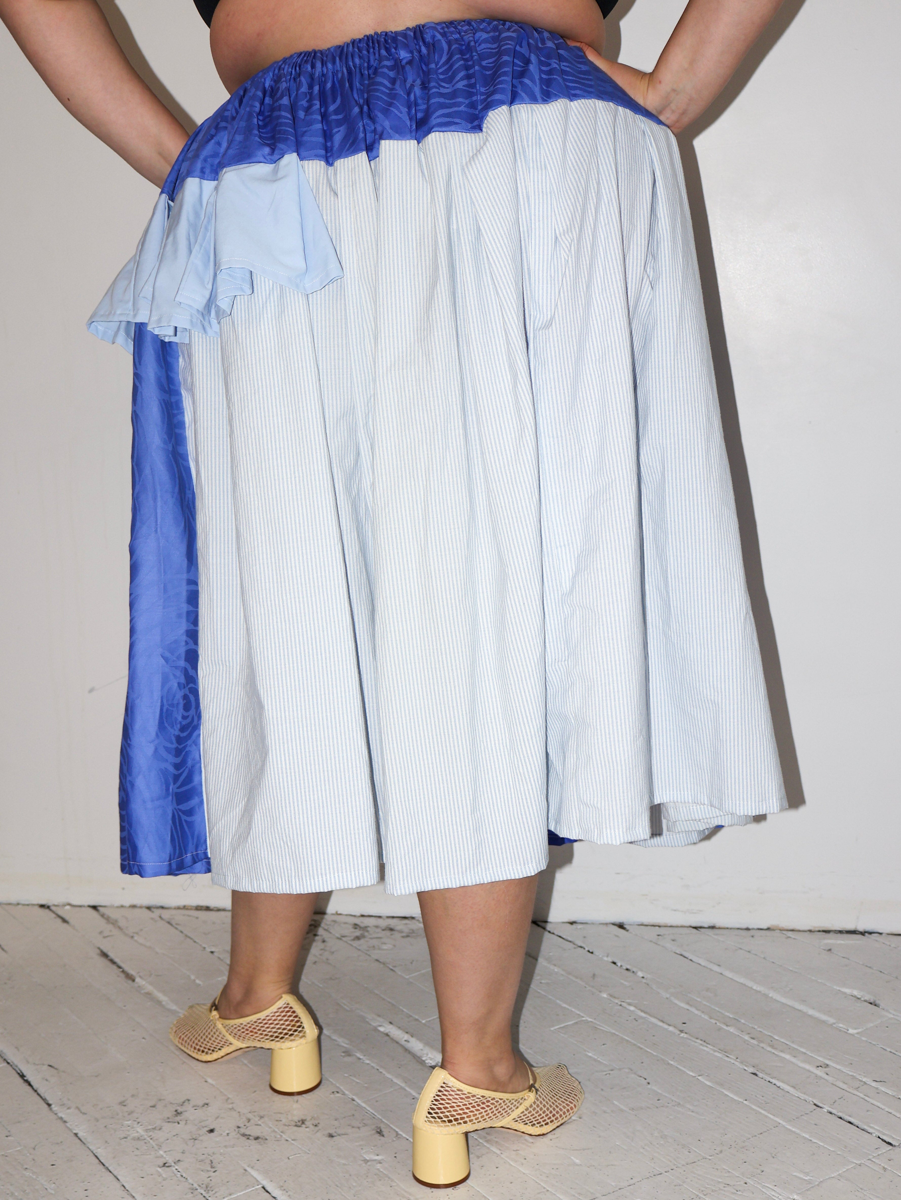 makmak - Blue Ruffle Skirt (1X-5X)