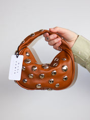 Dani Feris - Brown Silver Stud Bag