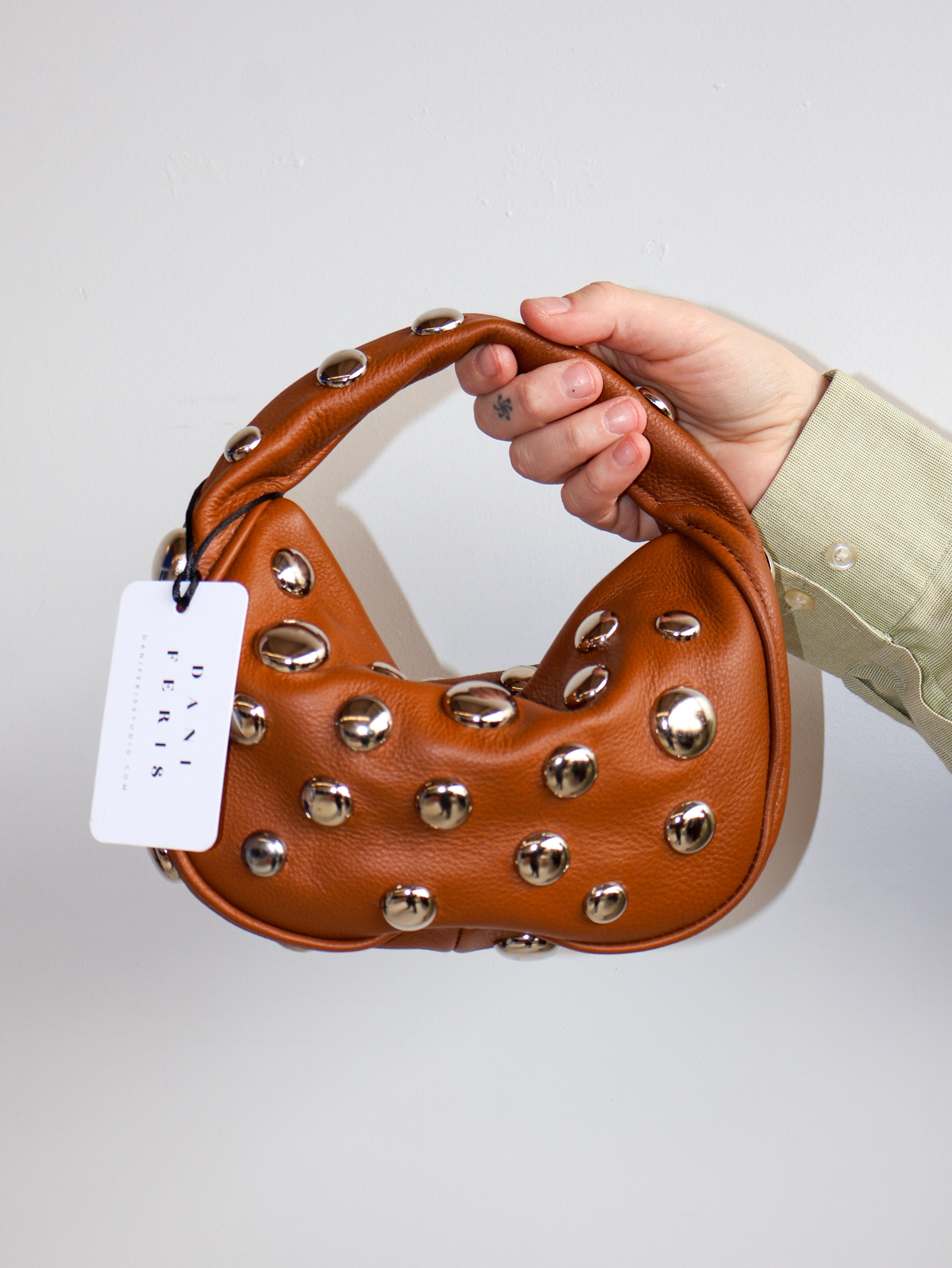 Dani Feris - Brown Silver Stud Bag