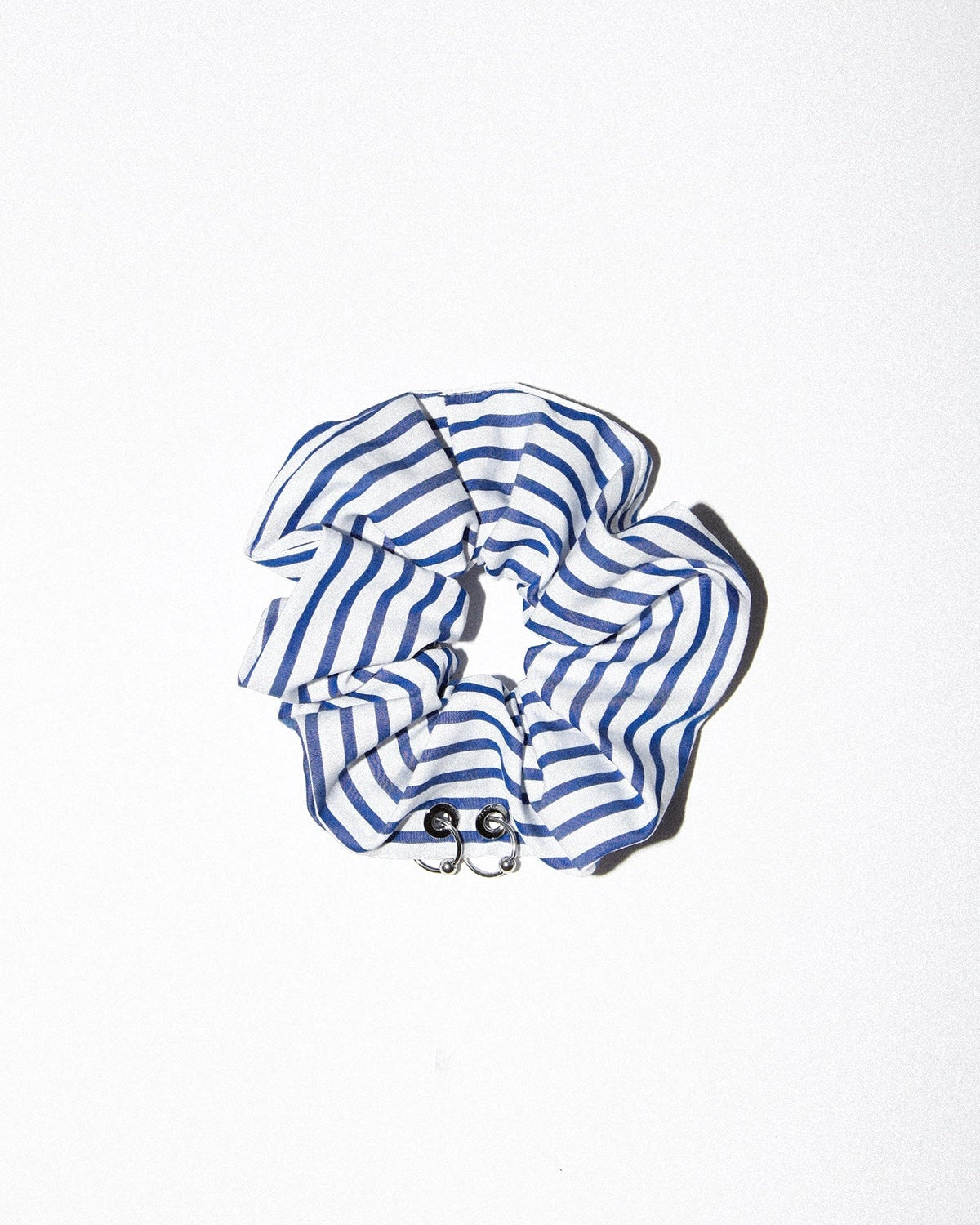 KKCo - Pierced Scrunchie in Blue Stripe