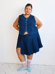 Noble - Navy Flared Vest (XL-3X)