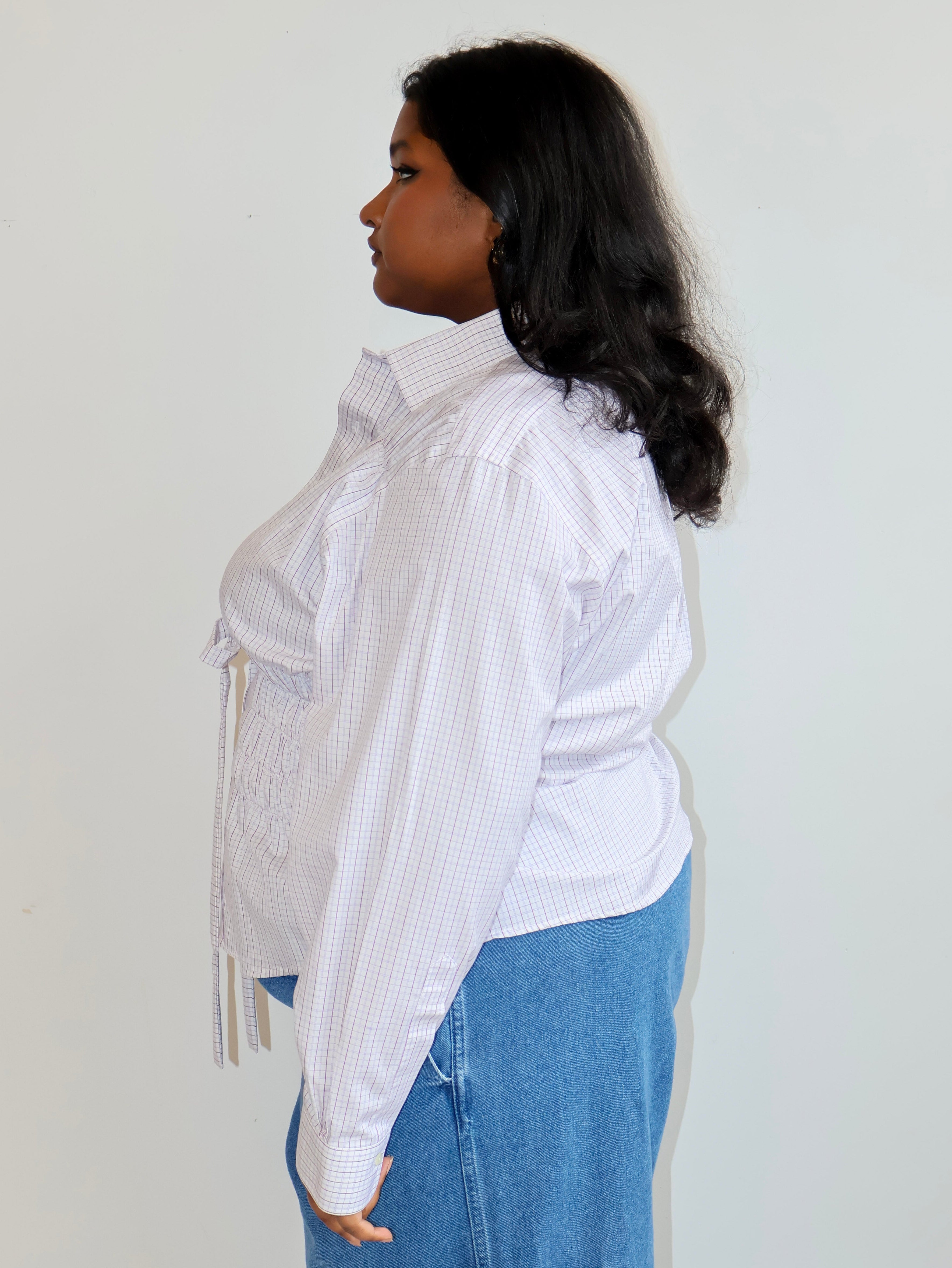 Estudio 1999 x BRZ - Lilac Plaid Camisa Bustier (1X/2X)