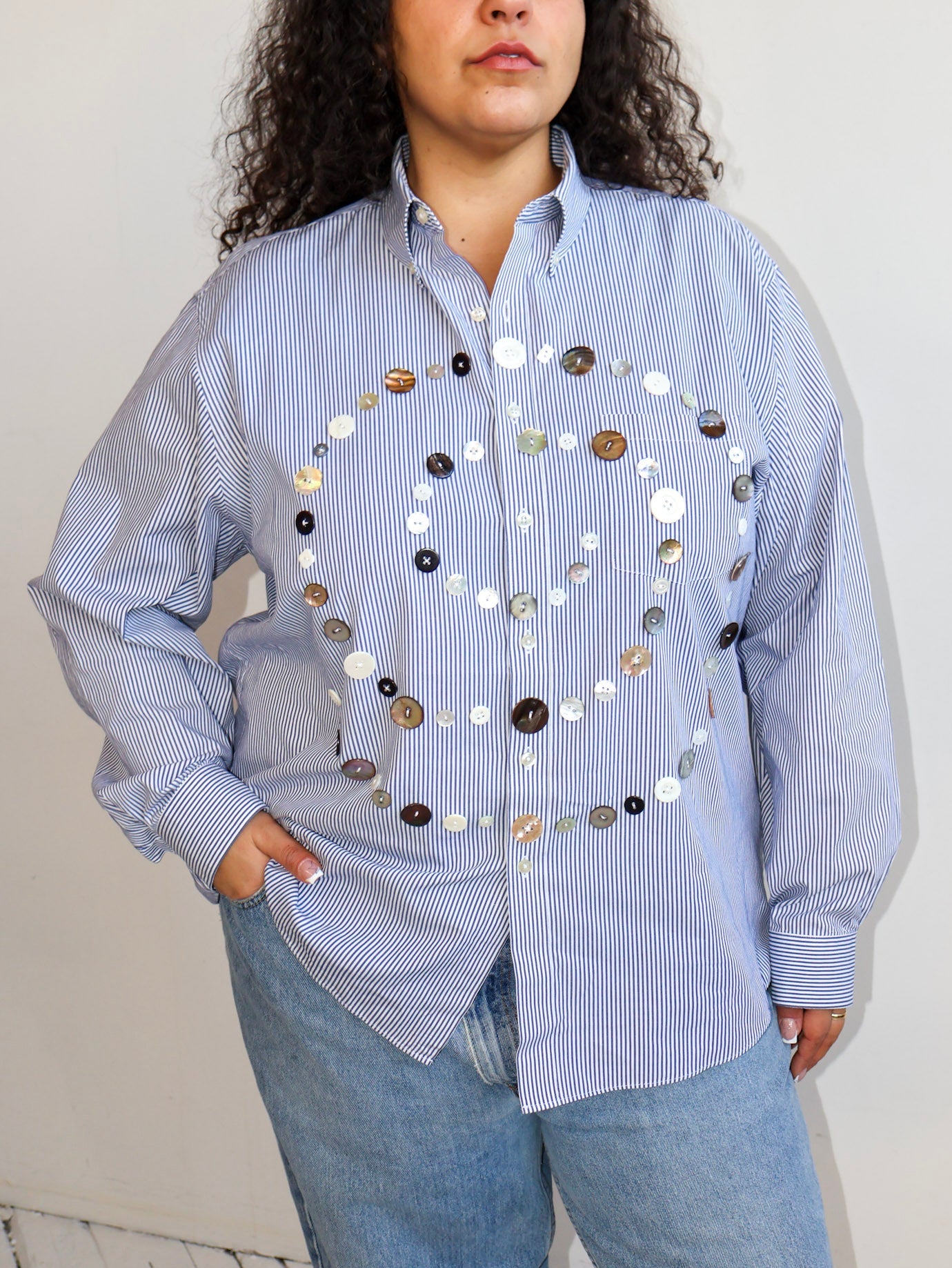 Maya x BRZ - Striped Spiral Shirt (1X)