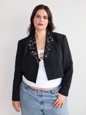 Shop Journal x BRZ - Cropped Embellished Blazer (XL/1X)