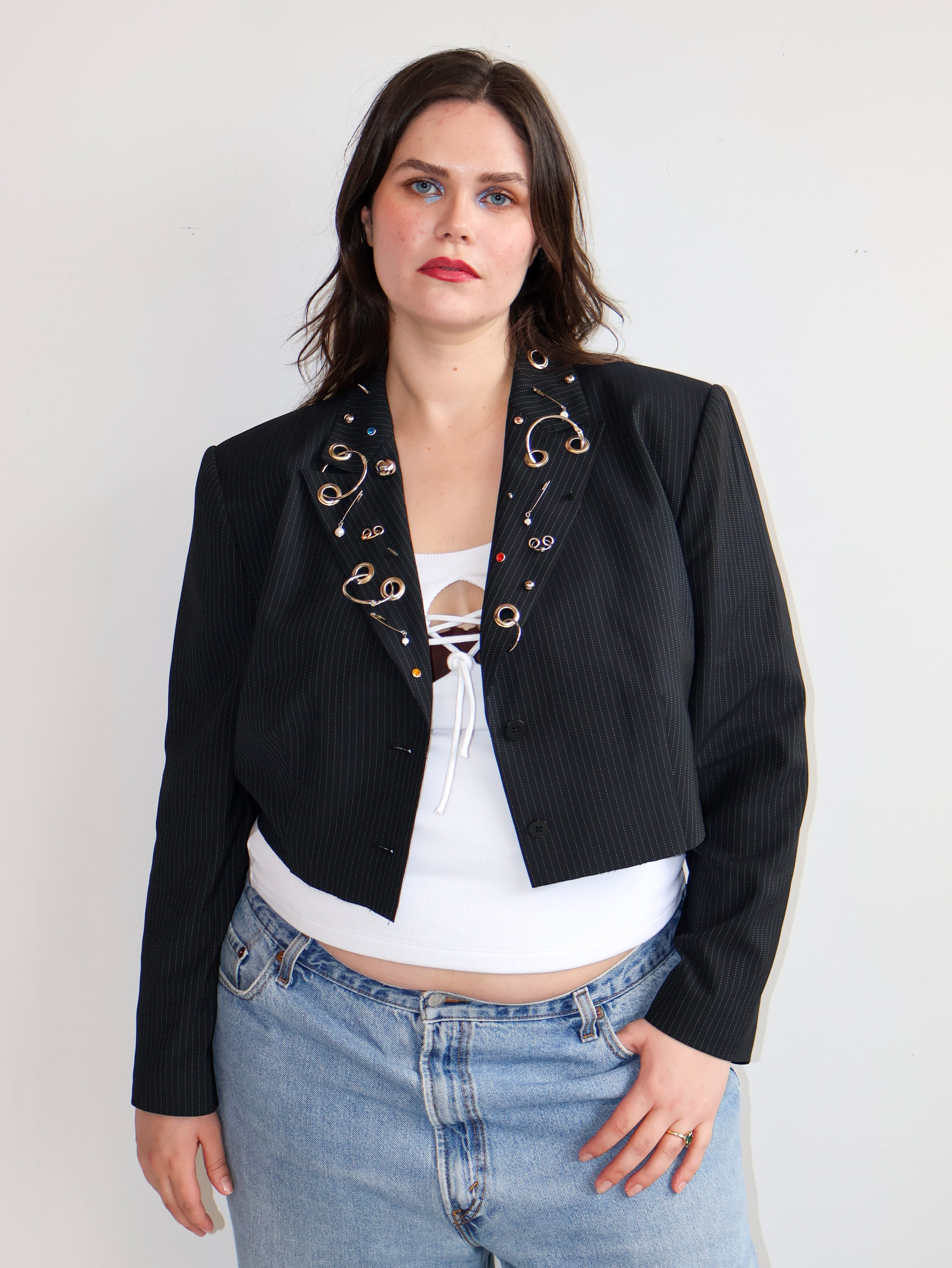 Shop Journal x BRZ - Cropped Embellished Blazer (XL/1X)