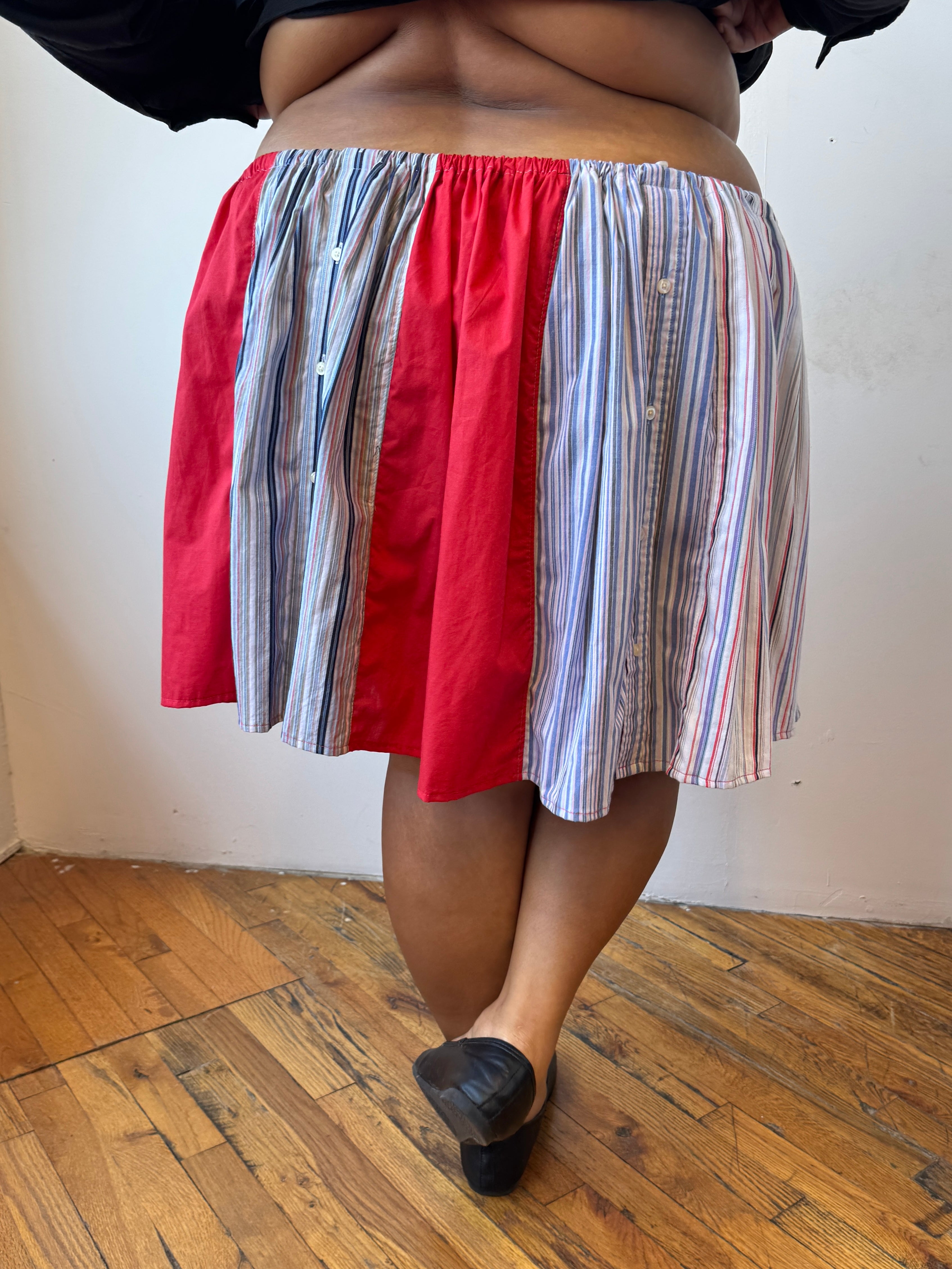 Cassie’s Shop - Colorful Button Down Skirt (2X-5X)