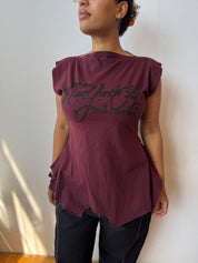 Gina Corrieri x BRZ - NYC 180 Top - Burgundy (L, 2X, 3X)