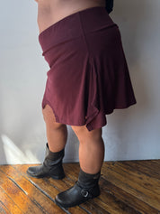 Gina Corrieri - Burgundy Mini Skirt (XL/1X)