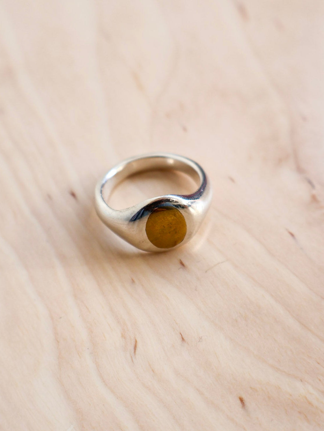 Vintage - Silver and Gold Ring (Size 8)