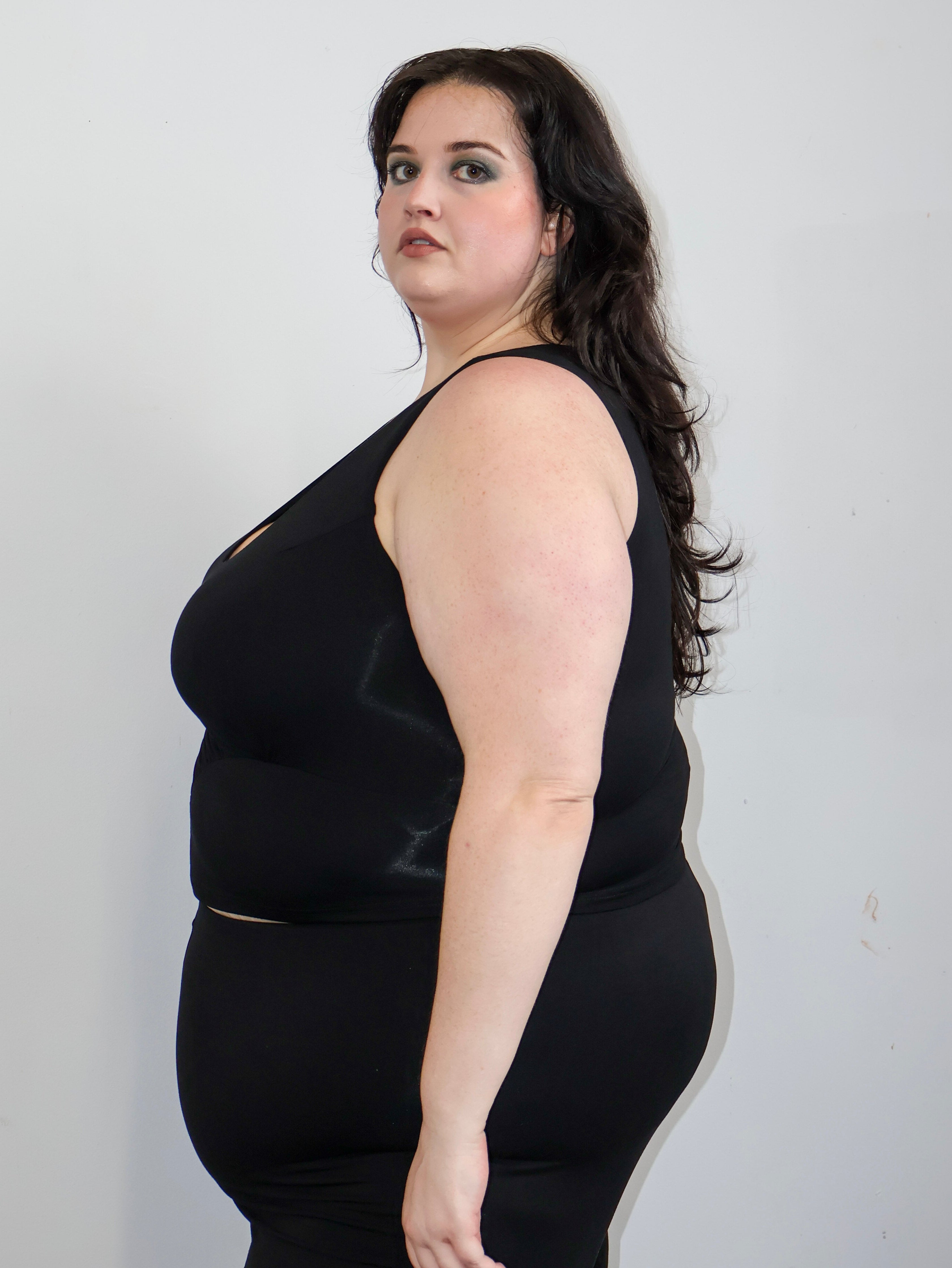 Aline - Aisha Asymmetric Ruched Tank Top (1X-4X)