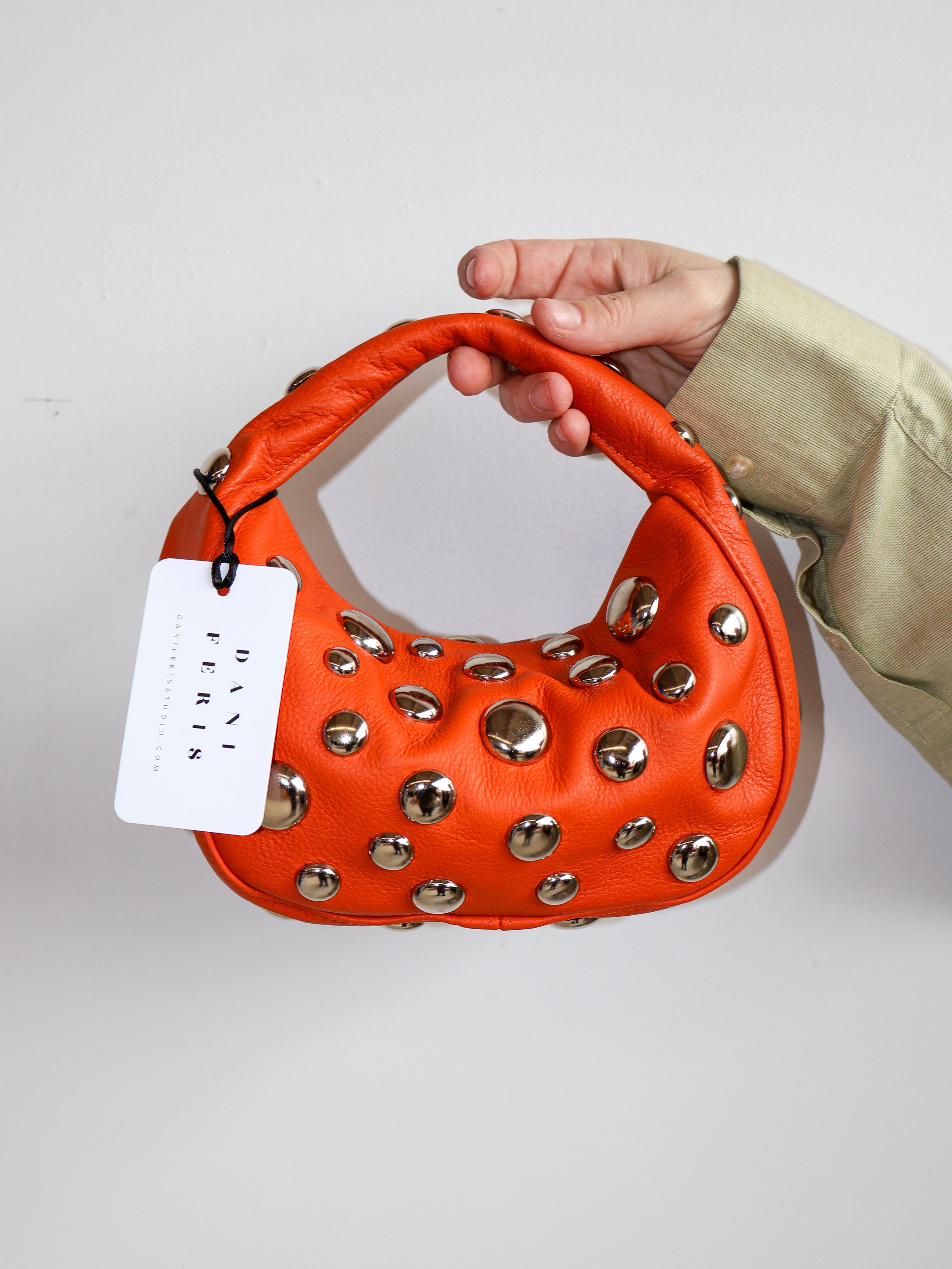 Dani Feris - Orange Stud Bag