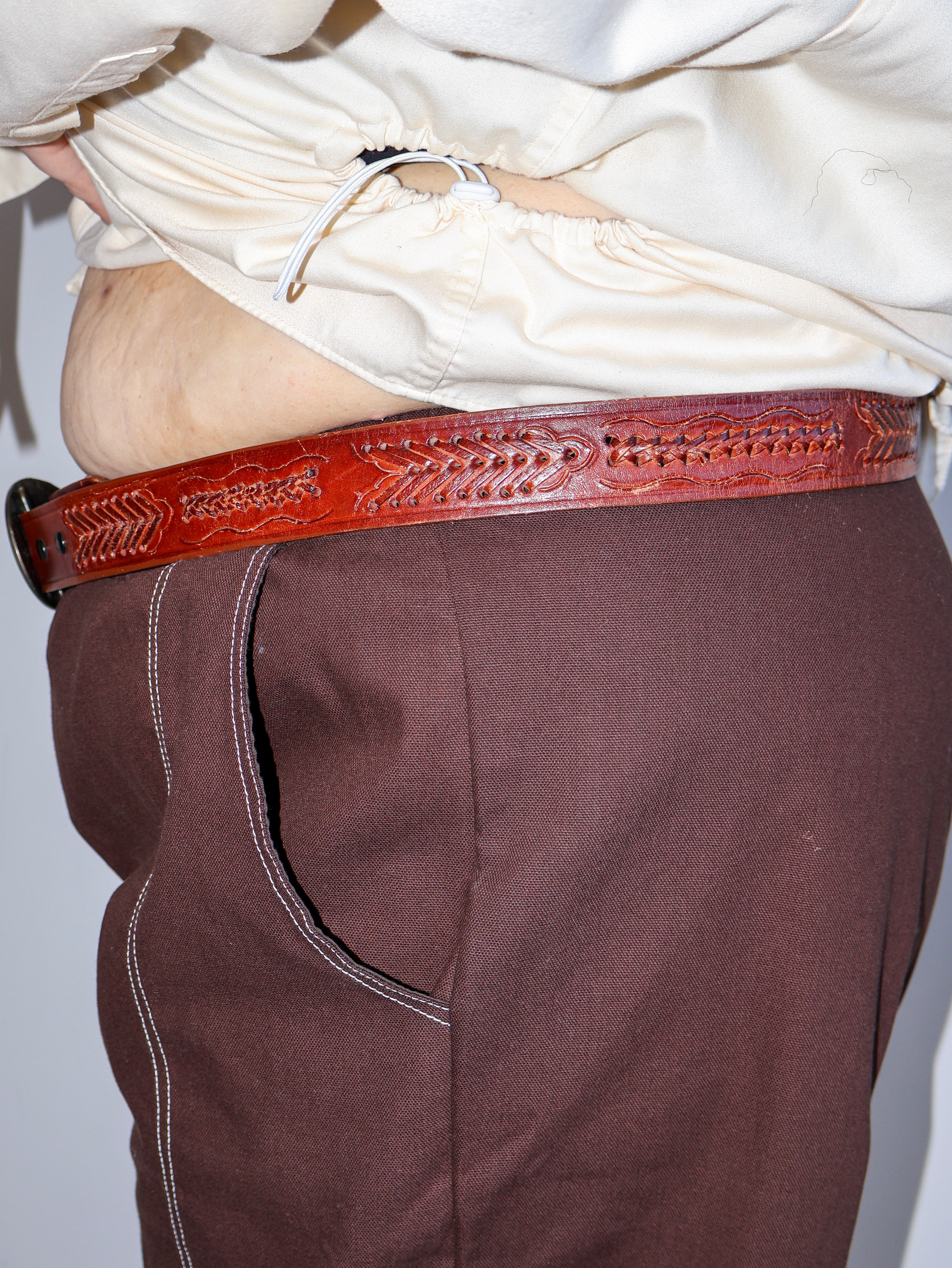 Lazy Sundays Home - Leather Mushroom Belt (48-55”)