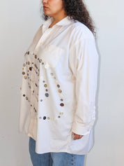 Maya x BRZ - Off White Spiral Shirt (3X/4X)