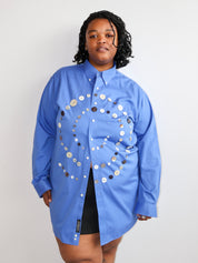 Maya x BRZ - Blue Spiral Shirt (2X)