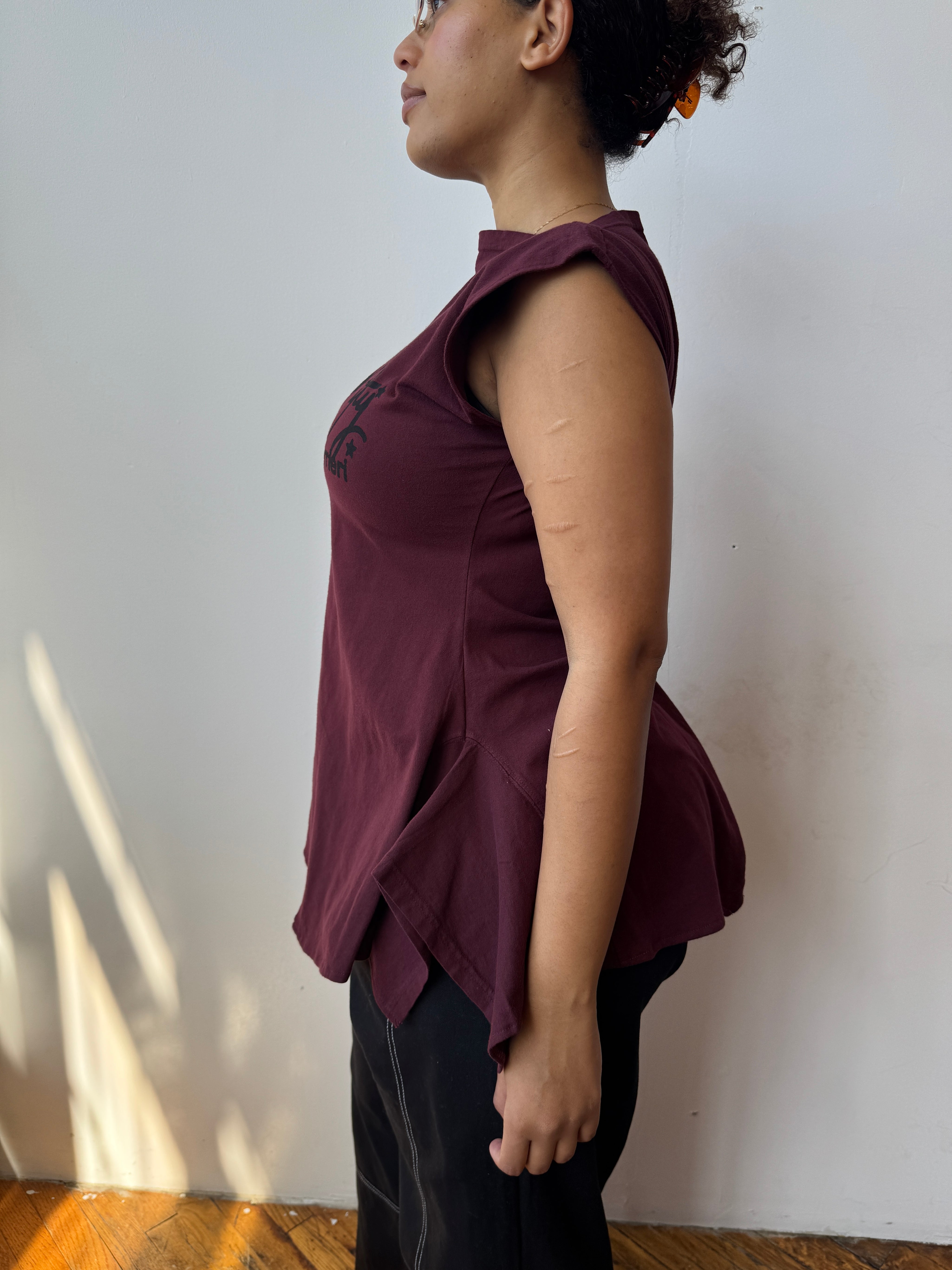 Gina Corrieri x BRZ - NYC 180 Top - Burgundy (L, 2X, 3X)