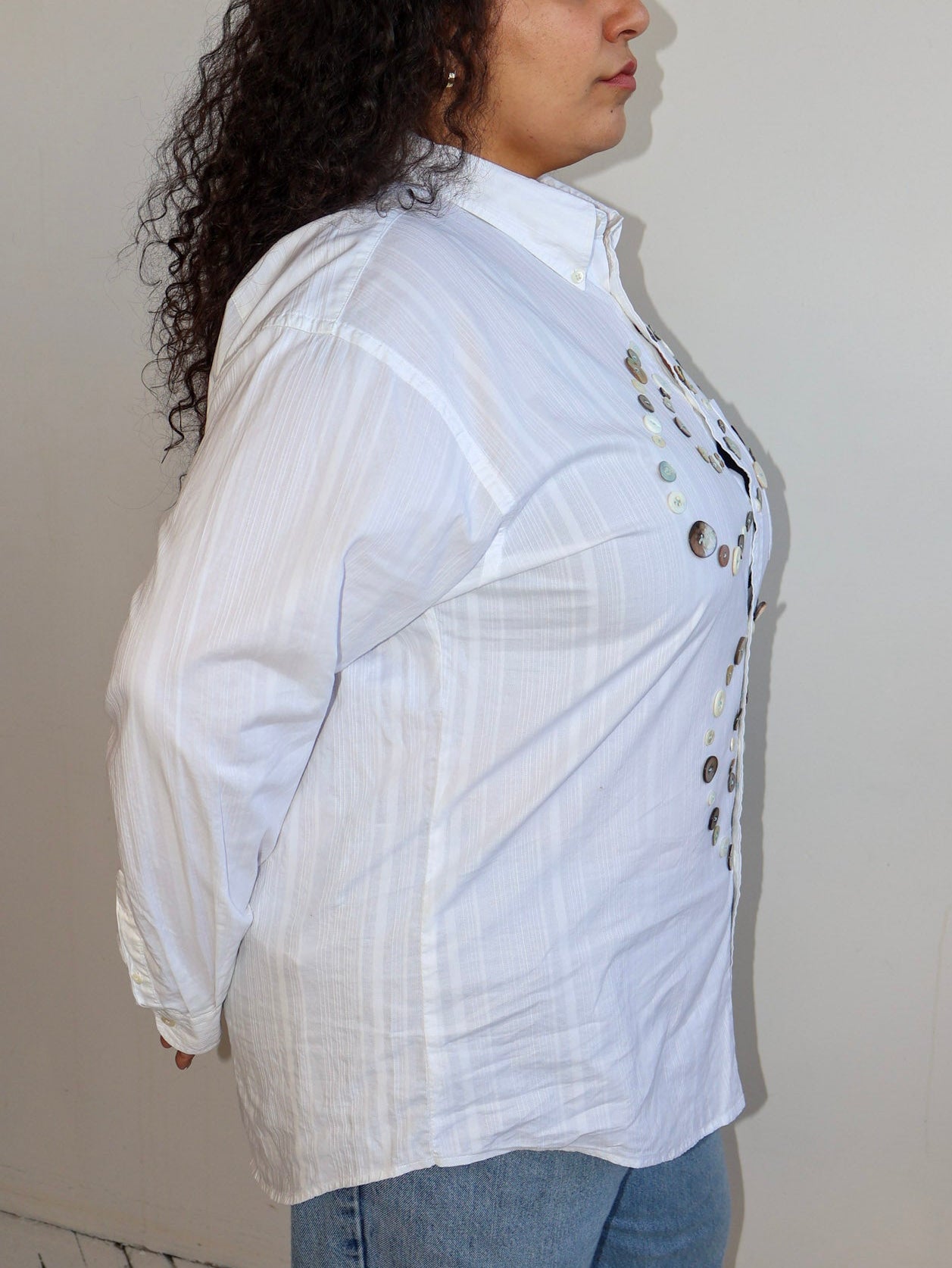 Maya x BRZ - White Double Spiral Shirt (XL/1X)