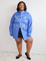 Maya x BRZ - Blue Spiral Shirt (2X)