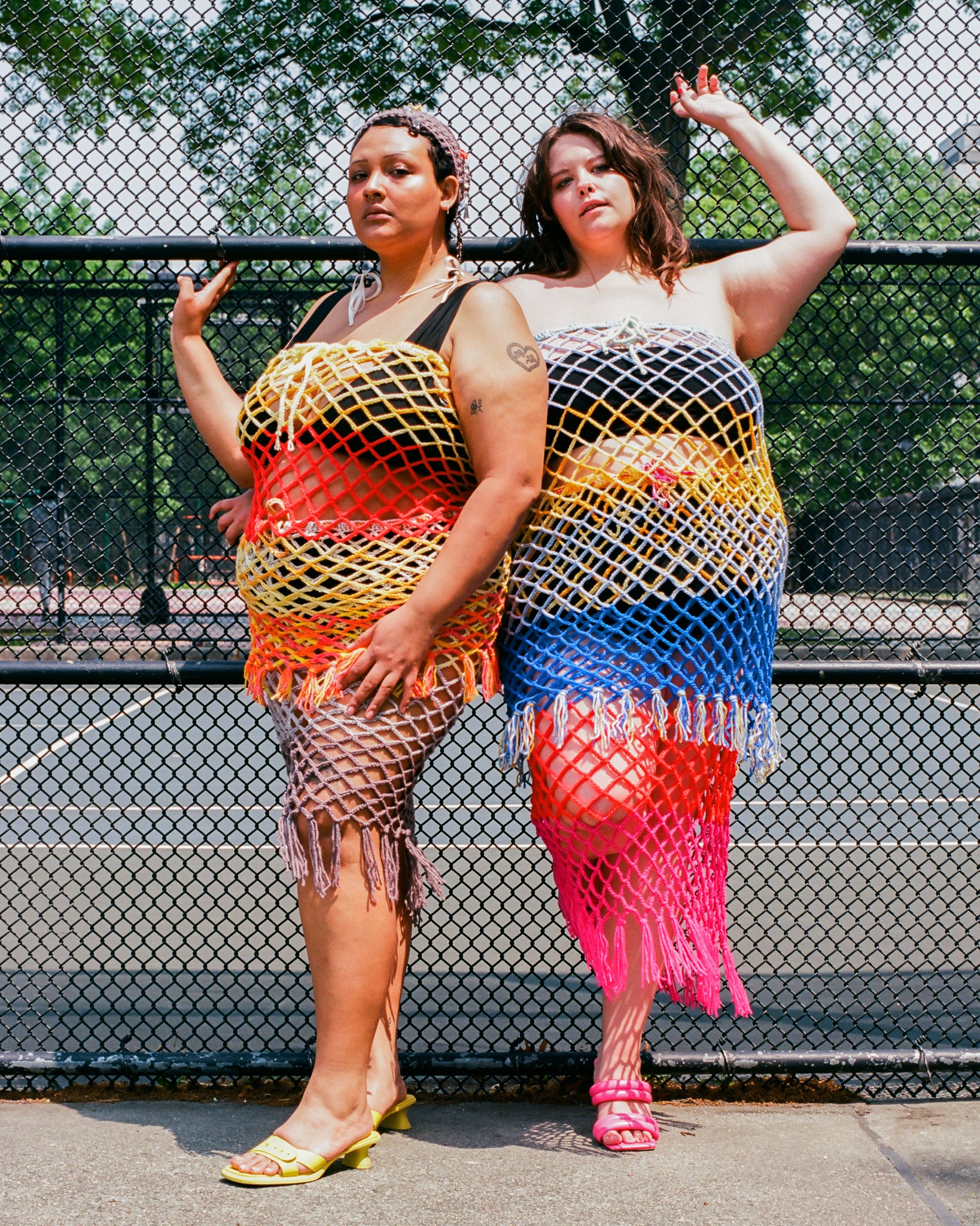 Theo Bot x BRZ - Rainbow Crochet Skirt