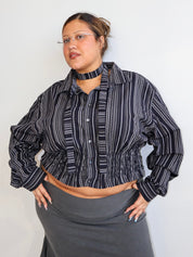 LAHMICHELLA - Black Striped Marielle Top (3X)