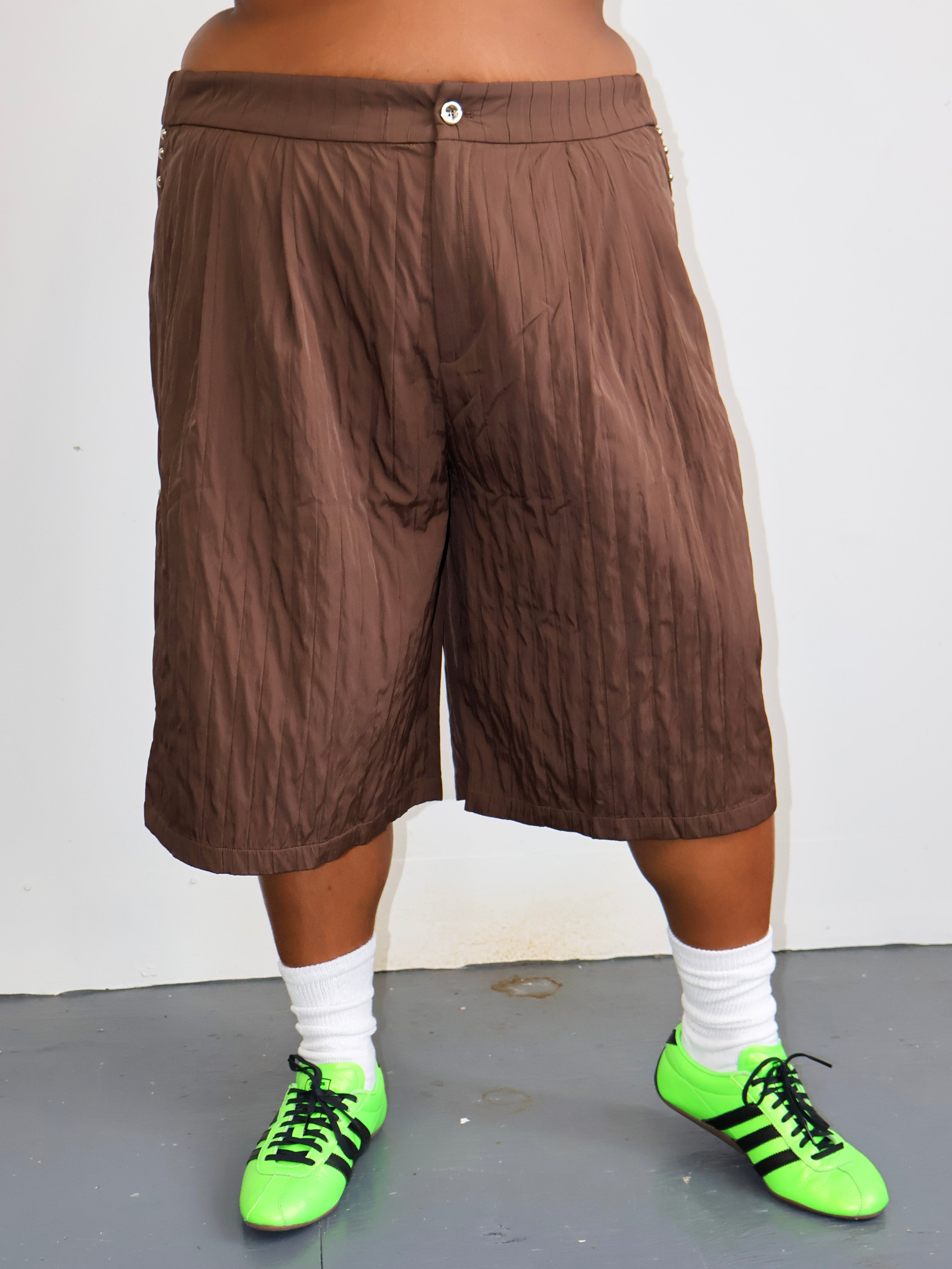 KkCo x BRZ - Rivet Trouser Shorts (1X-4X)