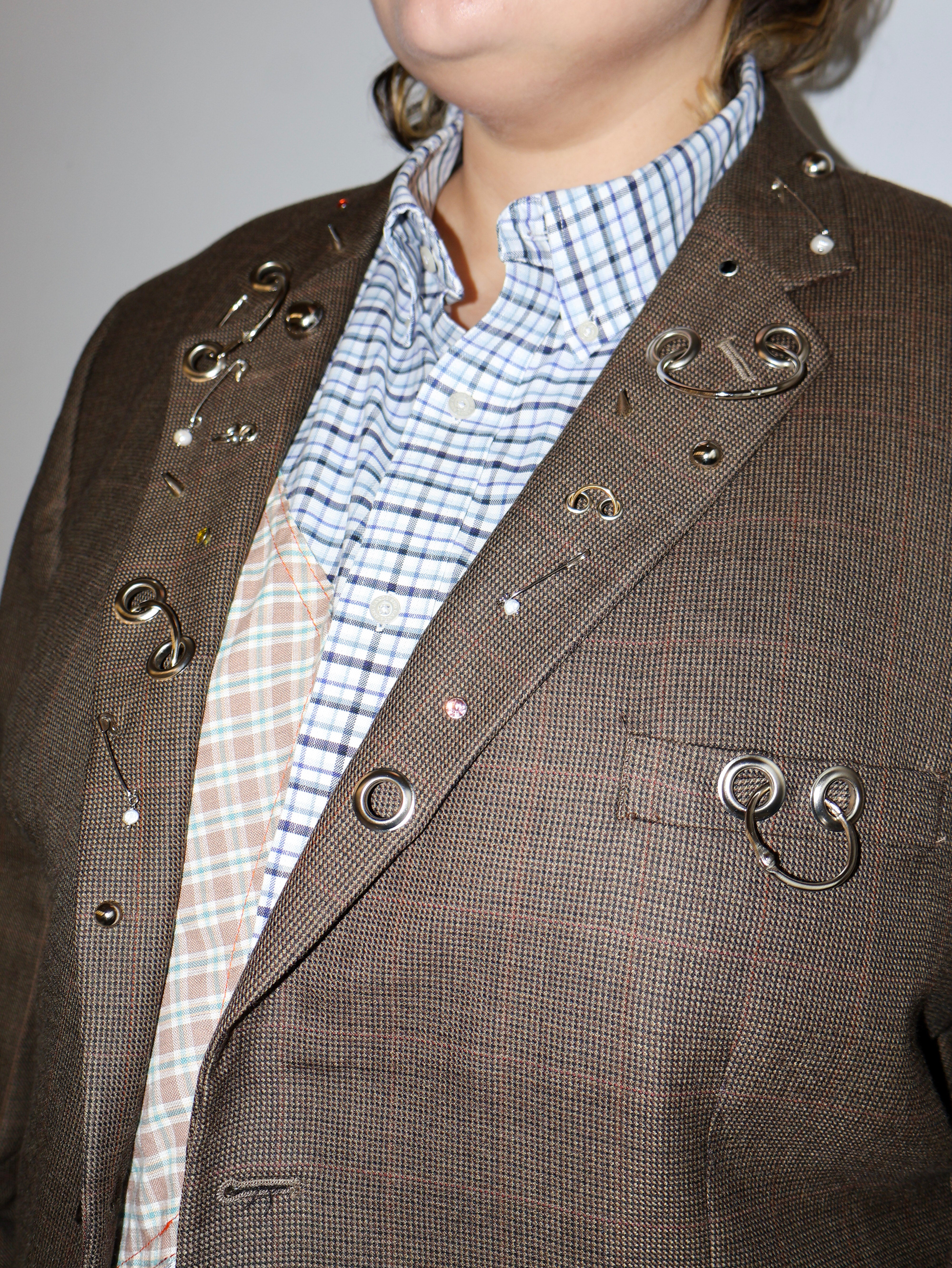 Shop Journal x BRZ - Brown Embellished Blazer (2X)