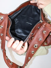 Dani Feris - Large Brown Stud Bag