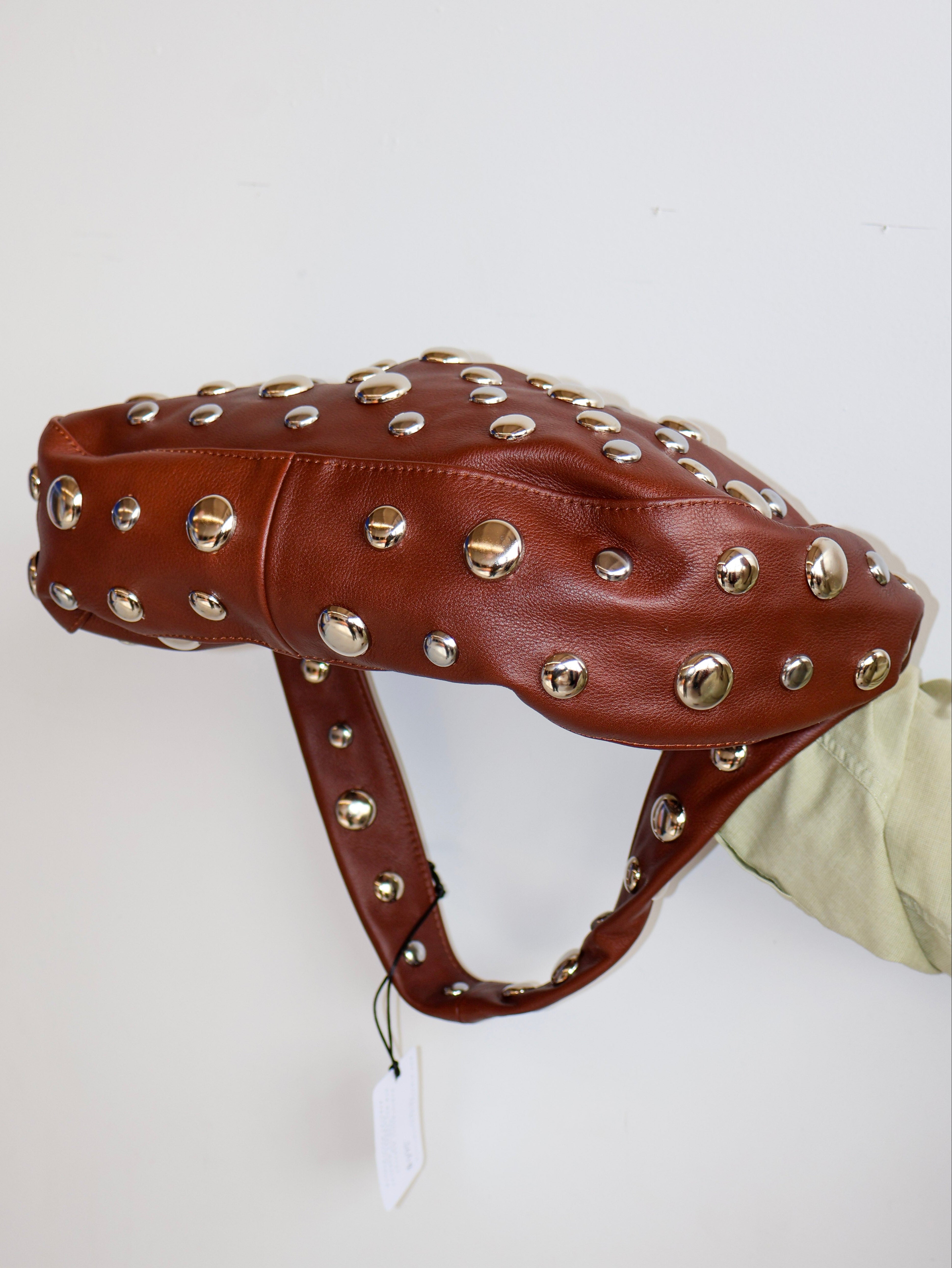 Dani Feris - Large Brown Stud Bag