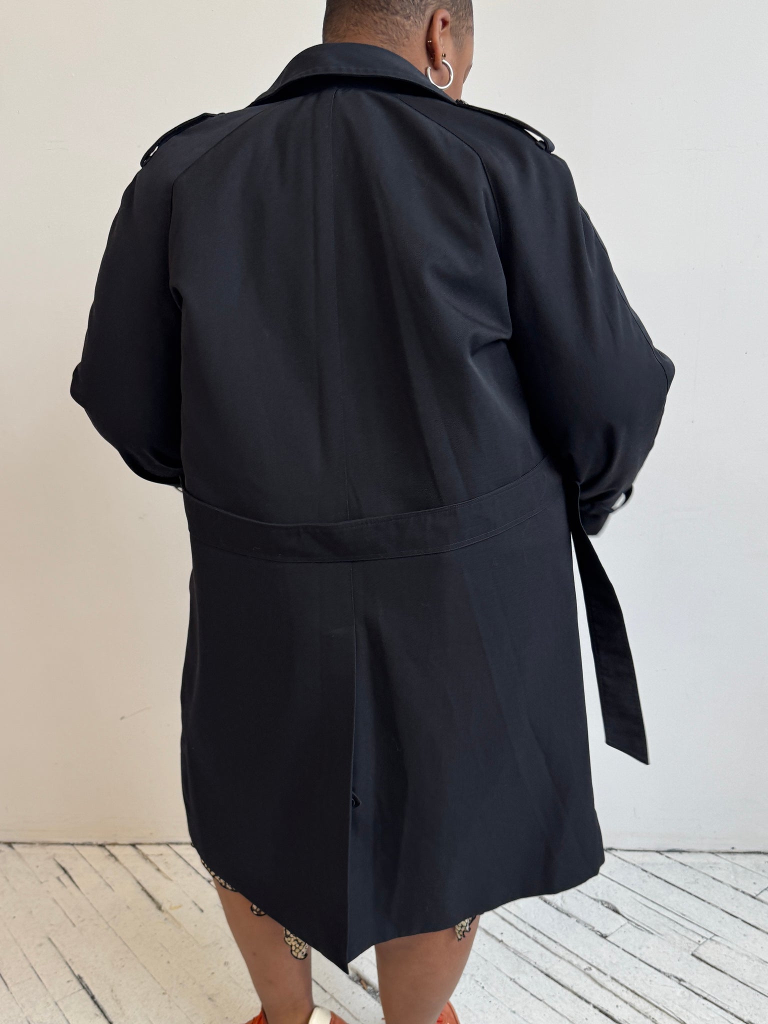 Vintage - Black Trench Coat (2X/3X)