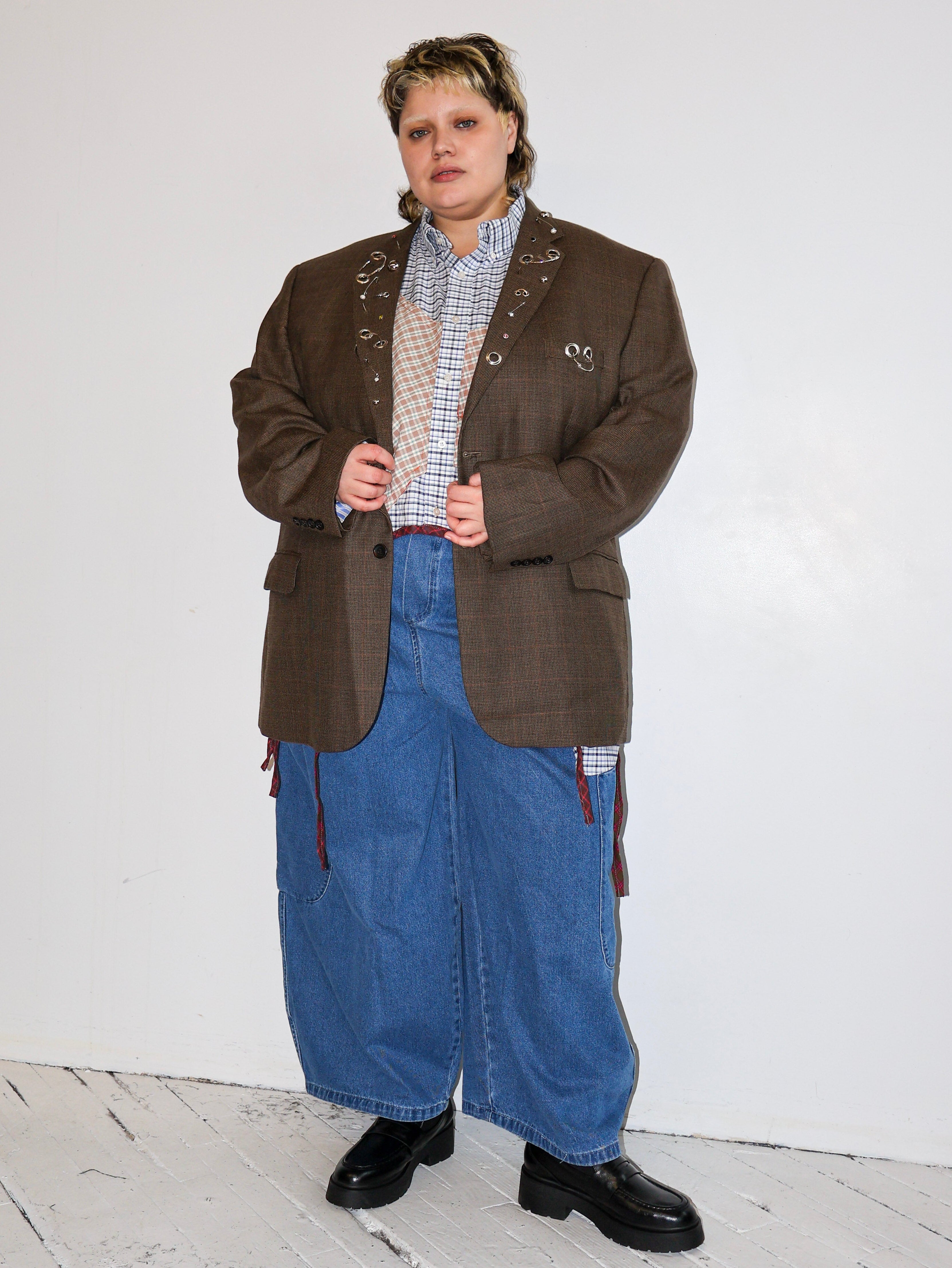 Shop Journal x BRZ - Brown Embellished Blazer (2X)