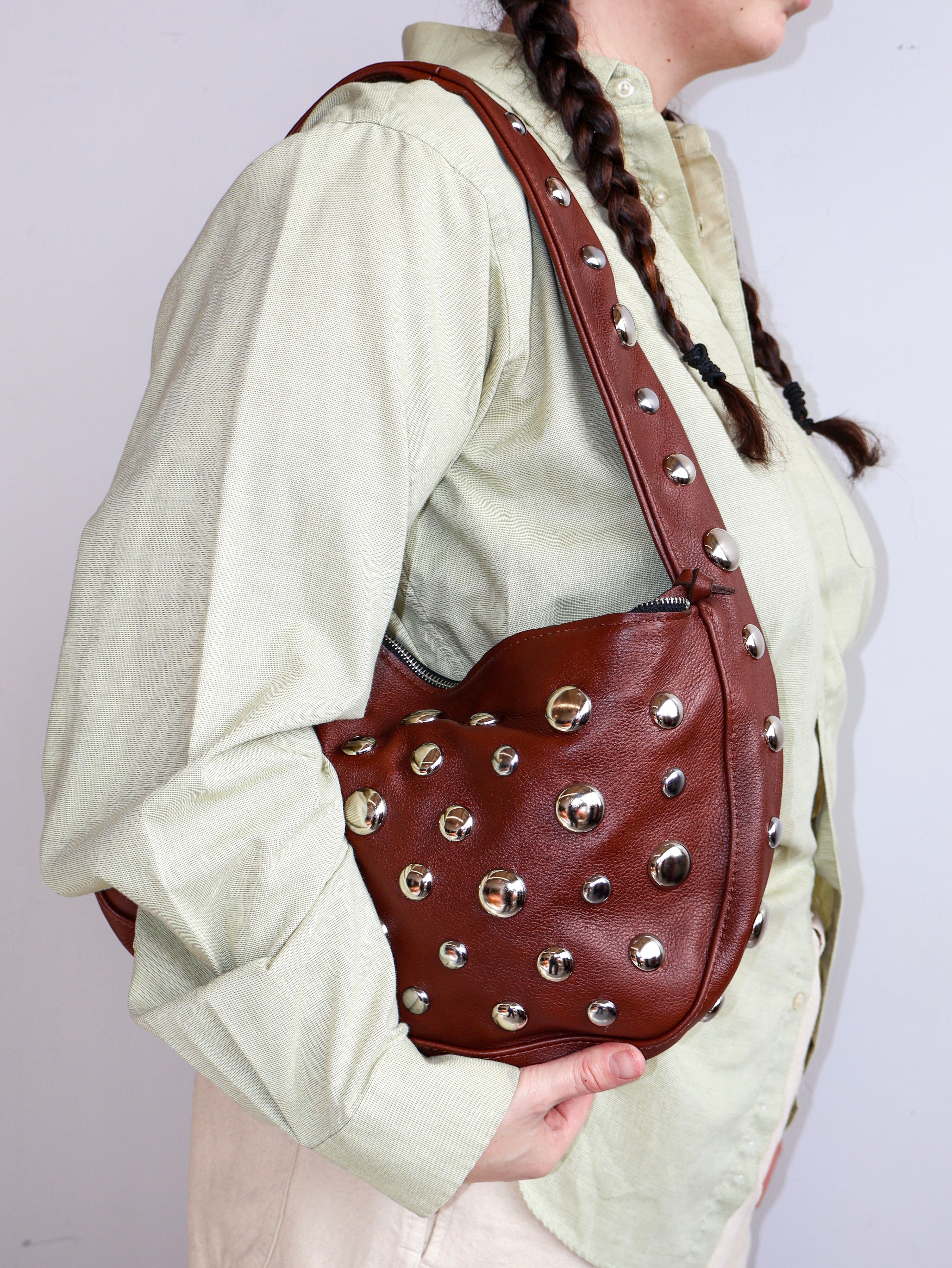 Dani Feris - Large Brown Stud Bag