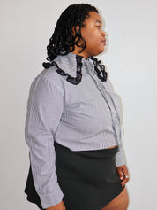 Grandpa's Shirts - Striped Lace Top (2X)