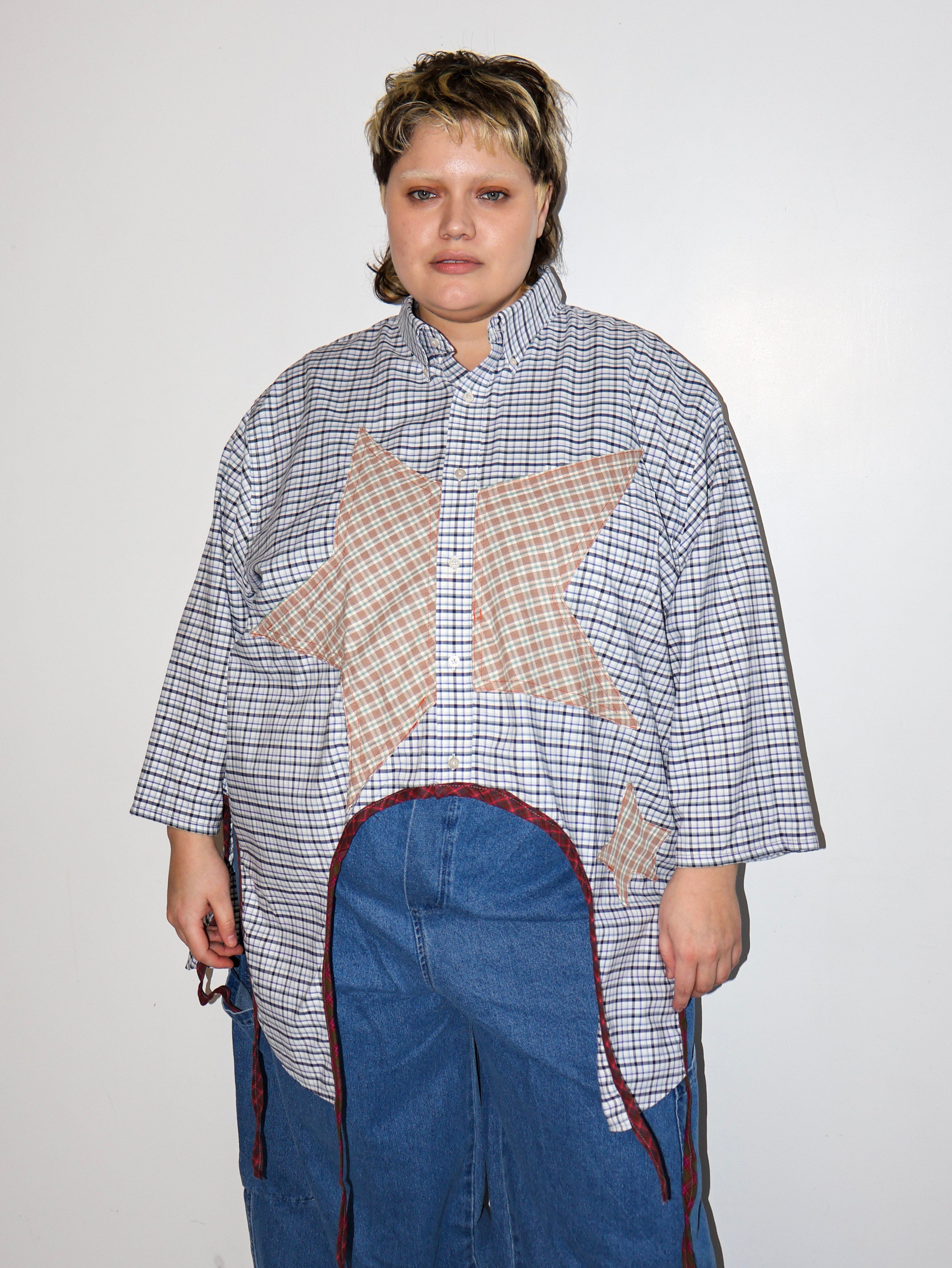 Tiberi x BRZ - Plaid Star Top (3X)