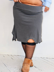 Gina Corrieri x BRZ - Gray Midi T-Skirt (XL-3X)