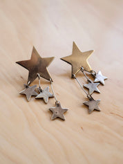 Vintage - Silver Star Earrings