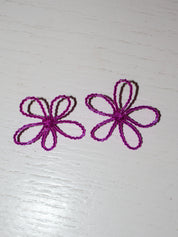 Rashelle - BB Magenta Flower Earrings