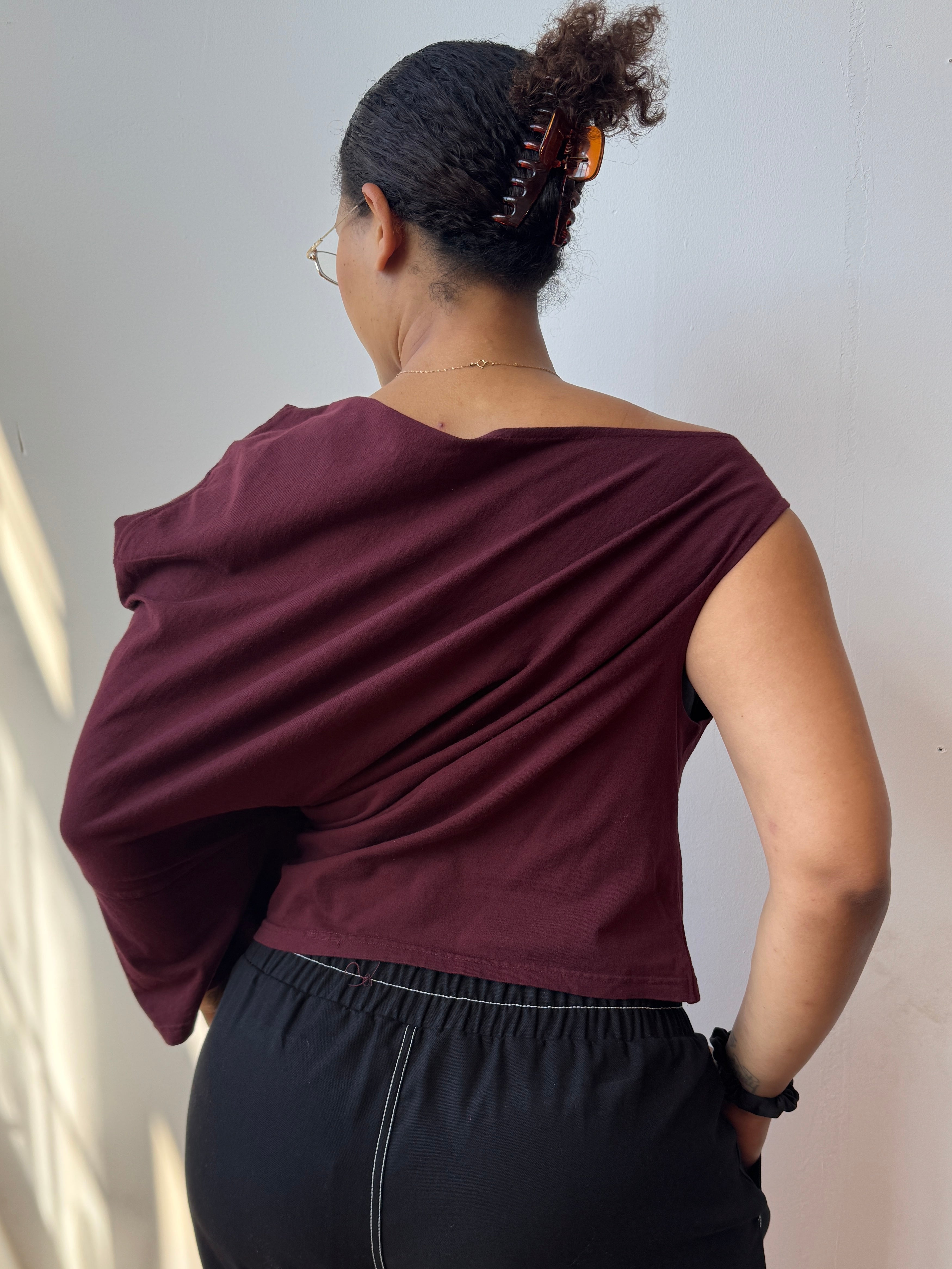 Gina Corrieri x BRZ - NYC U Top - Burgundy (L + 2X)