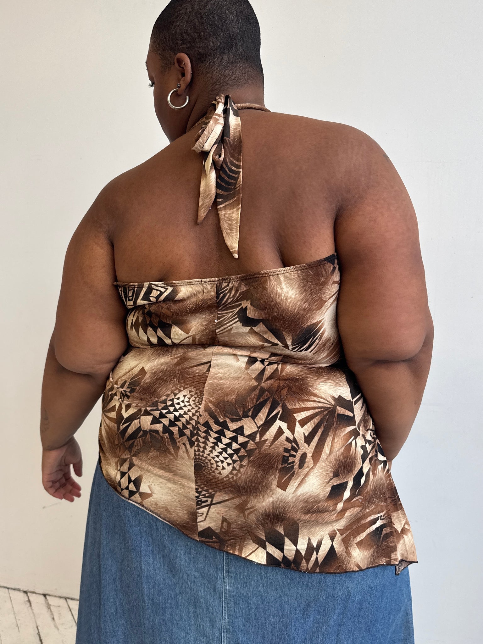 Vintage - Brown Halter Top (3X)