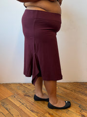 Gina Correri - Burgundy Midi T-Skirt (XL & XXL)