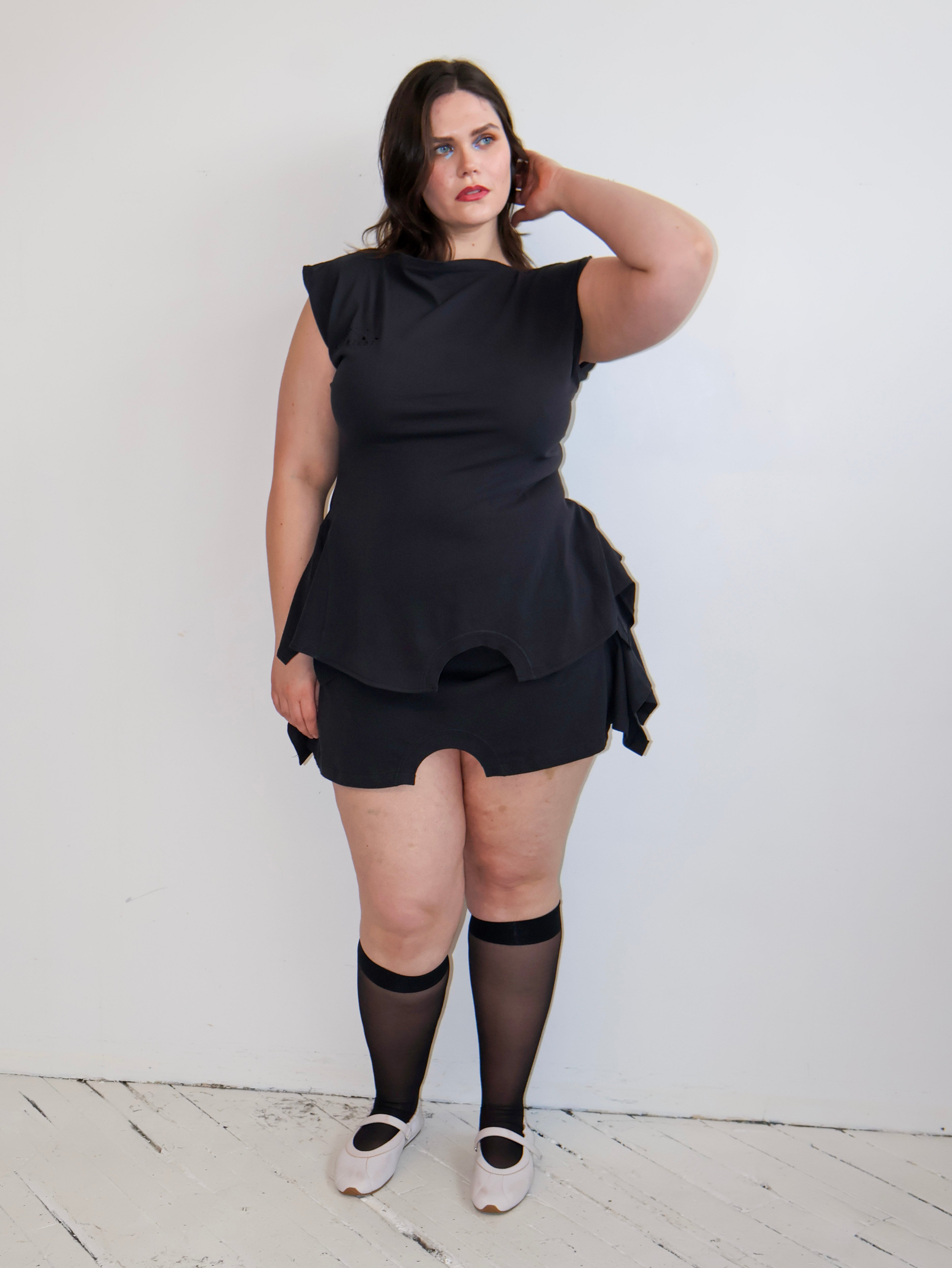 Gina Corrieri x BRZ - Black Mini T-Skirt (L)