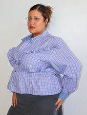 Grandpa's Shirts - Plaid Ruffle Shirt (2X/3X)