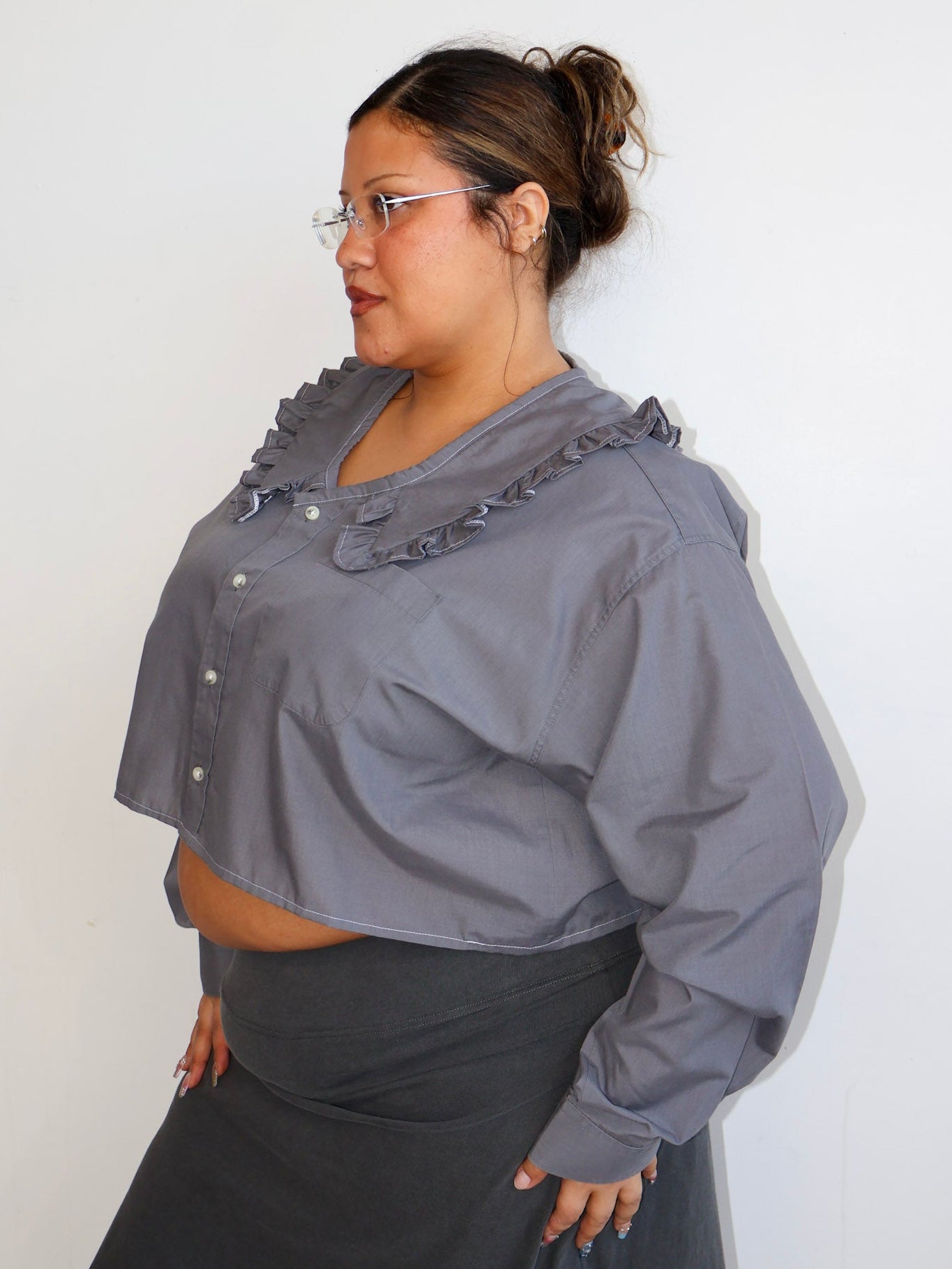 Grandpa's Shirts - Slate Marielle Top (3X)