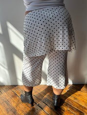 Cueva - Polka Dot Layered Culotte Pants (XL-3X)